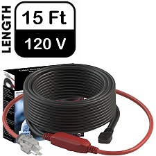 15-foot, 120V plug-in pipe heating cable for Canada