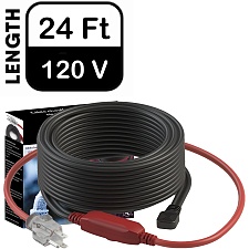 contractor-grade 24-foot, 120V plug-in pipe heating cable for Canada