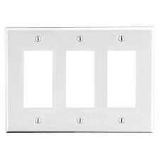 P263W HUBBEL 3 GANG WALL PLATE WHITE