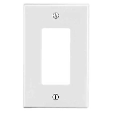 P26W HUBBEL 1 GANG WALL PLATE WHITE