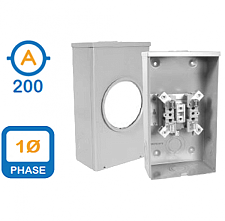 200 A Hydel meter base overhead or underground with isolated neutral for British Columbia