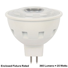 Axite Lighting LEDMR16FL27KWH90 MR16 6W LED bulb, 2700K warm white, enclosed fixture rated. Ideal...