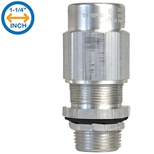 Techspan TKMC125A137 Wet Teck Connector 1-1/4" Threaded Hub For O/D Cable Size Between 1.05"-1.36...