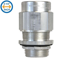 Techspan TKMC250A233 Wet Teck Connector 2-1/2" Threaded Hub For O/D Cable Size Between 1.9"-2.25"