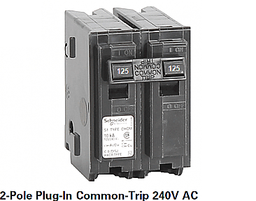 CHOM2125 Homeline 2 POLE 125 AMP PUSH ON CIRCUIT BREAKER