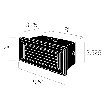 Kichler 15073AZT architectural bronze louvered brick light offering glare-free 12V outdoor lighti...