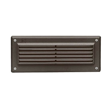 Kichler 15073AZT outdoor louvered brick light in architectural bronze for 12V lighting systems