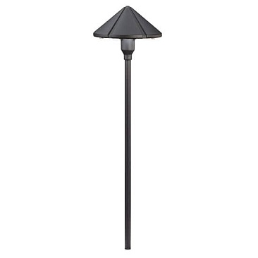 Kichler 15326BKT center mount landscape lighting path light in textured black for 12V outdoor sys...