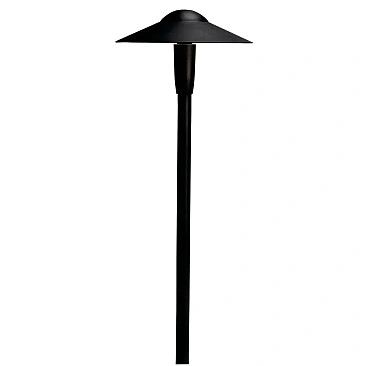 Kichler 15810BKT27R 8-inch dome LED path light in textured black, offering 2700K warm white light...