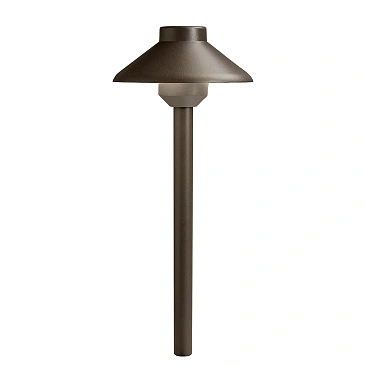 Kichler 15820AZT path light in architectural bronze offering 3000K warm white LED illumination fo...