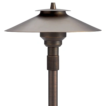 Landscape path lighting with Kichler 15503CBR, featuring a centennial brass finish and energy-eff...