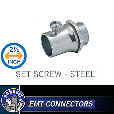 2-1/2" Emt Steel Set Screw Connector