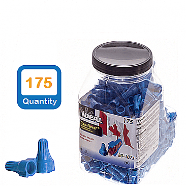 30-107J Ideal IDEAL INDUSTRIES BLUE CAN-TWIST WIRE NUTS  JAR 175