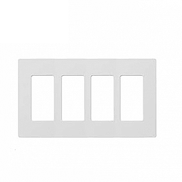 RCW4W Hubbell OLD STYLE SCREWLESS 4 GANG WALL PLATE WHITE