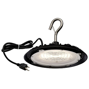 SATCO 65-961 60W 120V 4000K Hi-Pro Series Shop Light with Plug Black