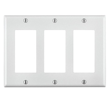 80411-NW Leviton LEVITON 3 GANG WALL PLATE DECORA WHITE