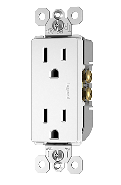 885TRW Pass and Seymour DECORA RECEPTACLE RADIANT 15 AMP 125V TR WHITE
