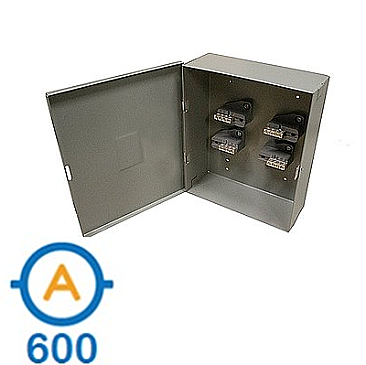 600 AMP 4 WIRE ELECTRICAL SPLITTER BOX  30" X 24" X 7"