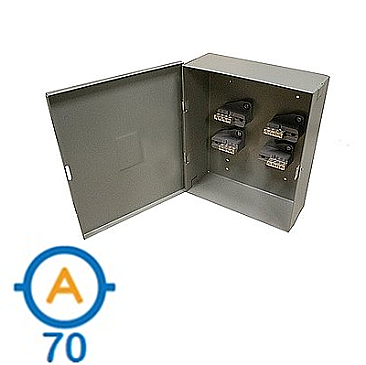 70 AMP 4 WIRE ELECTRICAL SPLITTER BOX  12" X 10" X 4"