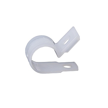 CCCD2160WH Cable Concepts SINGLE RG6 CABLE CLIP WITH SCREW 100 PER BAG WHITE