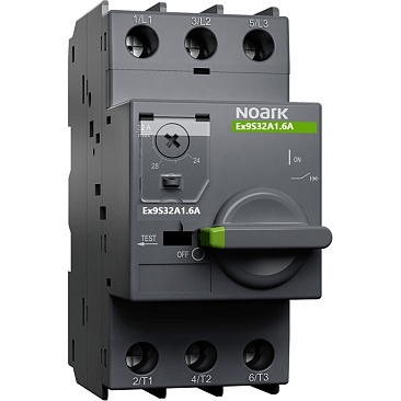 The Noark Ex9S32A1.6A thermal-magnetic manual motor starter delivers precise motor protection wit...