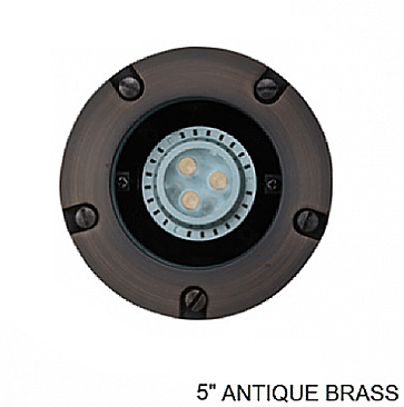 IGT049-AB Sollos INGROUND FIXTURE WITH TRIM RING ANTIQUE BRASS