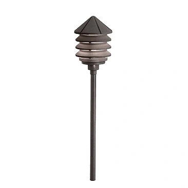 Durable Kichler 15005AZT path light with tiered design in architectural bronze providing stylish ...