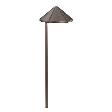 Kichler 15315AZT side mount landscape lighting path light in architectural bronze for 12V systems