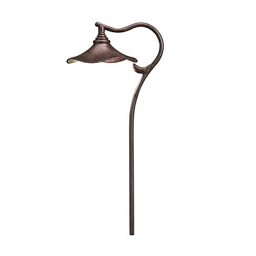 Durable Kichler 15422AGZ Cotswold path light in aged bronze offering stylish illumination for gar...