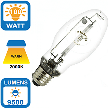 LU100/ED17/MED Plusrite 100W HPS LAMP MEDIUM BASE (2003)