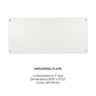 MP74OW Modern Lights 7" OFF-WHITE 4 CHARACTER MOUNTING PLATE