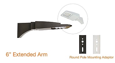 POLE ARM FOR SLIM AREA LIGHT DARK BRONZE (P10105)