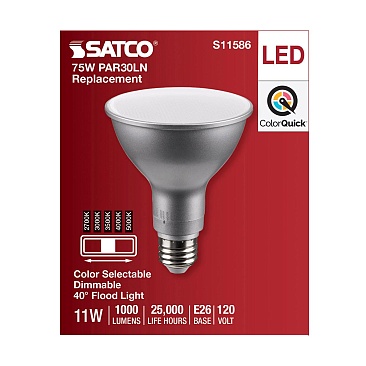 SATCO S11586 11W 120V 5CCT PAR30LN Dimmable LED Lamp