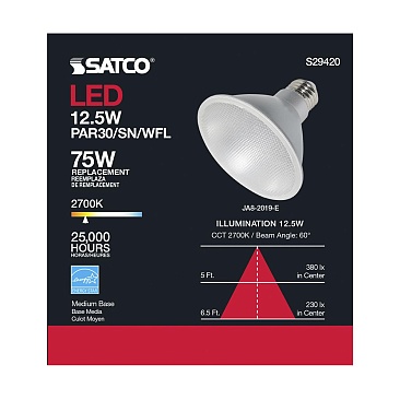 SATCO S29420 12.5W 120V 2700K PAR30SN Dimmable LED Lamp