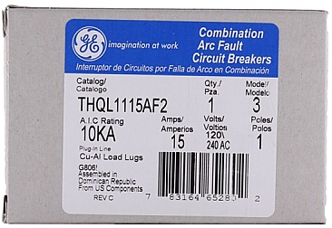THQL1115AF2 GE Arc Fault Circuit Breaker