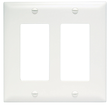 TP262W Pass and Seymour WALL PLATE 2 GANG NYLON WHITE