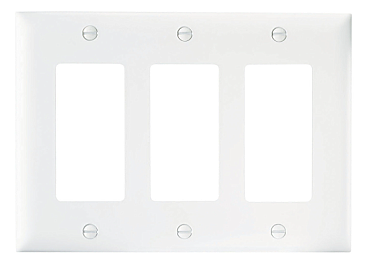 TP263W Pass and Seymour WALL PLATE 3 GANG NYLON WHITE