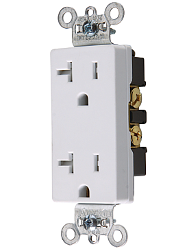 TR26342W Pass and Seymour DECORA RECEPTACLE RADIANT 20 AMP 125V TR WHITE