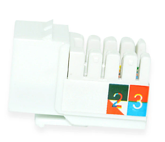 WPCD0044N Cable Concepts CAT3 RJ11 KEYSTONE TELEPHONE JACK.  WHITE