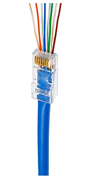 WPCD0046 Cable Concepts CAT6 EZ-RJ45 PASS THROUGH MODULAR VOICE DATA CONNECTOR 50 PACK