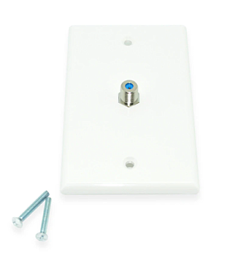 WPCD0080-2 Cable Concepts COAXIAL WALL PLATE 3GHZ F-81 WHITE