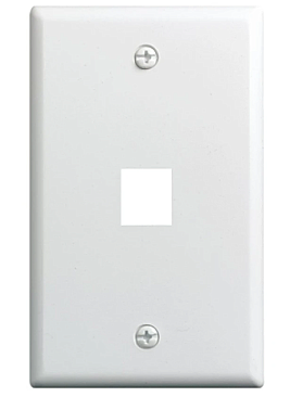 WPCD0201WH Cable Concepts KEYSTONE WALL PLATE 1 PORT. WHITE
