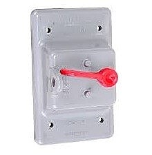 RVSC15/10 Royal PVC TOGGLE COVER RED LEVER 1 GANG