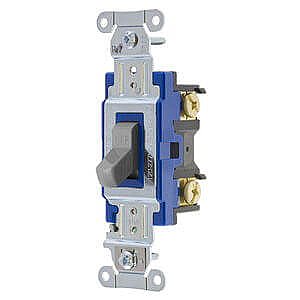 1203GY, HUBBELL, 3-WAY, 15A, 120-277V, INDUSTRIAL, SWITCH, GREY