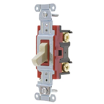 1222I Hubbell 2 POLE 20 AMP 120-277 VOLT INDUSTRIAL GRADE SWITCH, IVORY