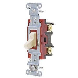 1222LA, HUBBELL, 2P, 20A, 120-277V, INDUSTRIAL, SWITCH, LIGHT, ALMOND