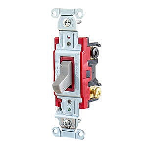 1223GY, HUBBELL, 3-WAY, 20A, 120-277V, INDUSTRIAL, SWITCH, GREY