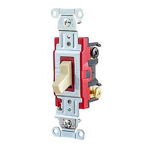 1223I Hubbell 3-WAY 20A 120-277V INDUSTRIAL GRADE SWITCH, IVORY