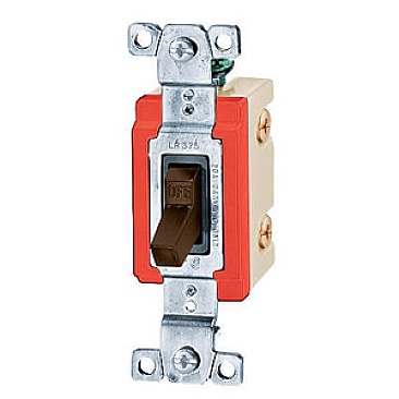 HBL18201CN Hubbell 1P 15A 347V HEAVY DUTY INDUSTRIAL GRADE SWITCH, BROWN