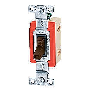 HBL18223CN Hubbell 3-WAY 20A 347V HEAVY DUTY INDUSTRIAL GRADE SWITCH, BROWN